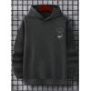imageSOLY HUX Hoodies for Men Graphic Letter Print Oversized Sweatshirt Drop Shoulder Long Sleeve Pullover TopsDark Grey Graphic