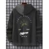 imageSOLY HUX Hoodies for Men Graphic Letter Print Oversized Sweatshirt Drop Shoulder Long Sleeve Pullover TopsDark Grey Graphic