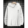 imageSOLY HUX Hoodies for Men Graphic Letter Print Oversized Sweatshirt Drop Shoulder Long Sleeve Pullover TopsWhite Graphic