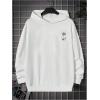 imageSOLY HUX Hoodies for Men Graphic Letter Print Oversized Sweatshirt Drop Shoulder Long Sleeve Pullover TopsWhite Letter Graphic