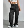 imageSOLY HUX Womens Striped Pants Color Block High Waisted Wide Leg Casual Work Office Long TrousersBlack and White Striped