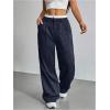 imageSOLY HUX Womens Striped Pants Color Block High Waisted Wide Leg Casual Work Office Long TrousersDark Blue Striped