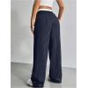 imageSOLY HUX Womens Striped Pants Color Block High Waisted Wide Leg Casual Work Office Long TrousersDark Blue Striped
