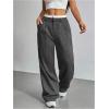 imageSOLY HUX Womens Striped Pants Color Block High Waisted Wide Leg Casual Work Office Long TrousersGrey Striped