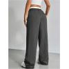 imageSOLY HUX Womens Striped Pants Color Block High Waisted Wide Leg Casual Work Office Long TrousersGrey Striped
