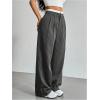 imageSOLY HUX Womens Striped Pants Color Block High Waisted Wide Leg Casual Work Office Long TrousersGrey Striped