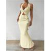 imageSOLY HUX Womens Two Piece Outfits Twist Front Halter Cami Tops and Skirt Summer SetPure Apricot