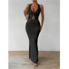 imageSOLY HUX Womens Two Piece Outfits Twist Front Halter Cami Tops and Skirt Summer SetPure Black