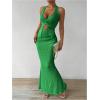 imageSOLY HUX Womens Two Piece Outfits Twist Front Halter Cami Tops and Skirt Summer SetPure Green