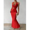 imageSOLY HUX Womens Two Piece Outfits Twist Front Halter Cami Tops and Skirt Summer SetPure Red