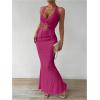 imageSOLY HUX Womens Two Piece Outfits Twist Front Halter Cami Tops and Skirt Summer SetSolid Hotpink