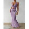 imageSOLY HUX Womens Two Piece Outfits Twist Front Halter Cami Tops and Skirt Summer SetSolid Purple