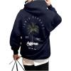 imageSOLY HUX Hoodies for Men Graphic Letter Print Oversized Sweatshirt Drop Shoulder Long Sleeve Pullover TopsDark Blue Graphic