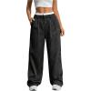 imageSOLY HUX Womens Striped Pants Color Block High Waisted Wide Leg Casual Work Office Long TrousersBlack and White Striped