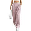 imageSOLY HUX Womens Striped Pants Color Block High Waisted Wide Leg Casual Work Office Long TrousersDusty Pink Striped