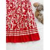imageSOLY HUX Womens Boho 2 Piece Outfits Floral Print Colorful Tube Top and Ruffle Hem Maxi Skirt SetRed Floral