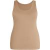 imageSOLY HUX Womens Plus Size 4 Packs Long Tank Tops Sleeveless Undershirts Layering Basic VestsBeige Khaki Pink Grey
