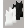 imageSOLY HUX Womens Plus Size 4 Packs Long Tank Tops Sleeveless Undershirts Layering Basic VestsBlack and White