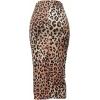 imageSOLY HUX Womens Plus Size Leopard Print Skirt Split Back High Waisted Bodycon Midi SkirtsKhaki Leopard