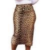 imageSOLY HUX Womens Plus Size Leopard Print Skirt Split Back High Waisted Bodycon Midi SkirtsKhaki Leopard