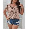 imageSOLY HUX Plus Size Blouses for Curvy Women Cute Boho Print Shirts V Neck Casual Summer Blouses TShirts TopsDusty Pink