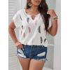 imageSOLY HUX Plus Size Blouses for Curvy Women Cute Boho Print Shirts V Neck Casual Summer Blouses TShirts TopsGraphic White