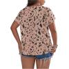 imageSOLY HUX Plus Size Blouses for Curvy Women Cute Boho Print Shirts V Neck Casual Summer Blouses TShirts TopsPink and Black