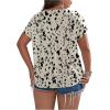 imageSOLY HUX Plus Size Blouses for Curvy Women Cute Boho Print Shirts V Neck Casual Summer Blouses TShirts TopsWhite and Black