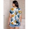 imageSOLY HUX Plus Size Blouses for Curvy Women Cute Boho Print Shirts V Neck Casual Summer Blouses TShirts TopsYellow Multi