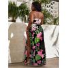 imageSOLY HUX Womens Plus Size 3 Piece Swimsuits Floral Print Halter Bikini Sets Bathing Suit with Beach SkirtPink Tropical