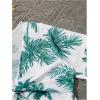 imageSOLY HUX Girls 4 Piece Swimsuits Tropical Print Halter Bikini Set Bathing Suits with Kimono and Cover Up PantsGreen Tropical