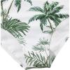 imageSOLY HUX Girls 4 Piece Swimsuits Tropical Print Halter Bikini Set Bathing Suits with Kimono and Cover Up PantsGreen and White