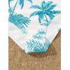 imageSOLY HUX Girls 4 Piece Swimsuits Tropical Print Halter Bikini Set Bathing Suits with Kimono and Cover Up PantsLight Blue and White