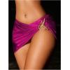 imageSOLY HUX Womens 3 Piece Swimsuit Metallic Halter Triangle Bikini Set Bathing Suit with Cover Up Beach SkirtSolid Hotpink