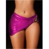 imageSOLY HUX Womens 3 Piece Swimsuit Metallic Halter Triangle Bikini Set Bathing Suit with Cover Up Beach SkirtSolid Hotpink