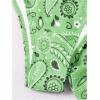 imageSOLY HUX Bikini Sets for Women Paisley Print Halter Triangle Bathing Suit 3 Piece Swimsuit with Sarong Cover UpLime Green Paisley