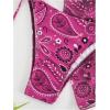 imageSOLY HUX Bikini Sets for Women Paisley Print Halter Triangle Bathing Suit 3 Piece Swimsuit with Sarong Cover UpPurple Paisley