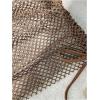 imageSOLY HUX Womens 3 Piece Swimsuit Fishnet Halter Triangle String Bikini Set Bathing Suit with Cover Up Beach SkirtPure Coffee Brown