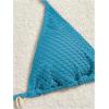 imageSOLY HUX Womens 3 Piece Swimsuit Fishnet Halter Triangle String Bikini Set Bathing Suit with Cover Up Beach SkirtSolid Blue