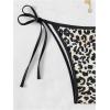 imageSOLY HUX Womens Bathing Suits Allover Print Halter Triangle Tie Side Bikini Sets Two Piece SwimsuitMulticoloured Leopard