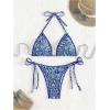 imageSOLY HUX Womens Halter Bikini Sets Floral Print Sexy Swimsuits 2 Piece Triangle Bathing SuitsBlue Paisley