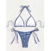 imageSOLY HUX Womens Halter Bikini Sets Floral Print Sexy Swimsuits 2 Piece Triangle Bathing SuitsBlue Paisley