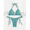 imageSOLY HUX Womens Halter Bikini Sets Floral Print Sexy Swimsuits 2 Piece Triangle Bathing SuitsGreen Paisley