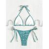 imageSOLY HUX Womens Halter Bikini Sets Floral Print Sexy Swimsuits 2 Piece Triangle Bathing SuitsGreen Paisley