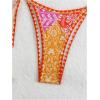imageSOLY HUX Womens Halter Bikini Sets Floral Print Sexy Swimsuits 2 Piece Triangle Bathing SuitsOrange Paisley