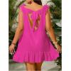 imageSOLY HUX Womens Plus Size Swimsuit Cover Up Sleeveless Scoop Neck Bathing Suit Beach Coverups DressHot Pink