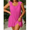 imageSOLY HUX Womens Plus Size Swimsuit Cover Up Sleeveless Scoop Neck Bathing Suit Beach Coverups DressHot Pink