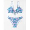 imageSOLY HUX Womens Spaghetti Strap Floral Print Bikini Bathing Suit 2 Piece SwimsuitsBlue Printed
