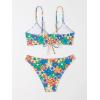 imageSOLY HUX Womens Spaghetti Strap Floral Print Bikini Bathing Suit 2 Piece SwimsuitsFloral Print Multicoloured