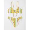 imageSOLY HUX Womens Spaghetti Strap Floral Print Bikini Bathing Suit 2 Piece SwimsuitsFloral Printed Multicoloured
